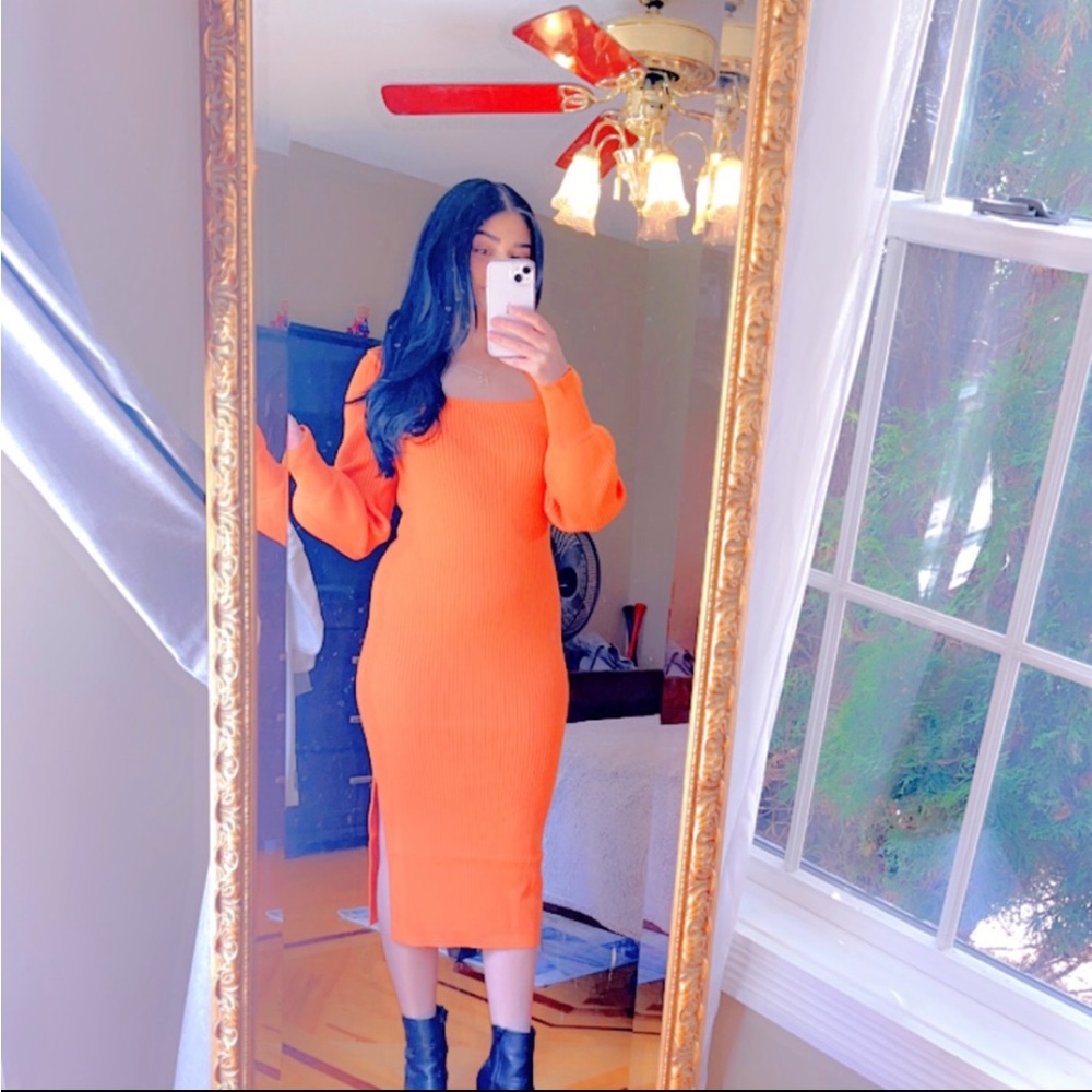 Orange dress from house of harlow